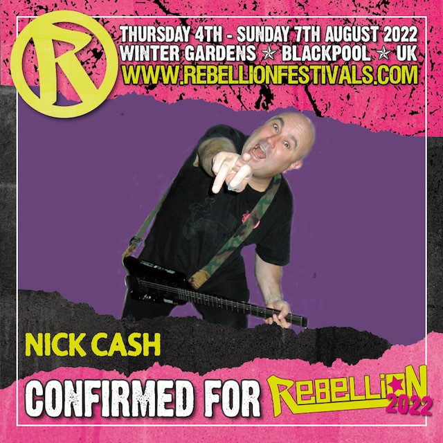 Nick Cash Rebellion Blackpool 2022